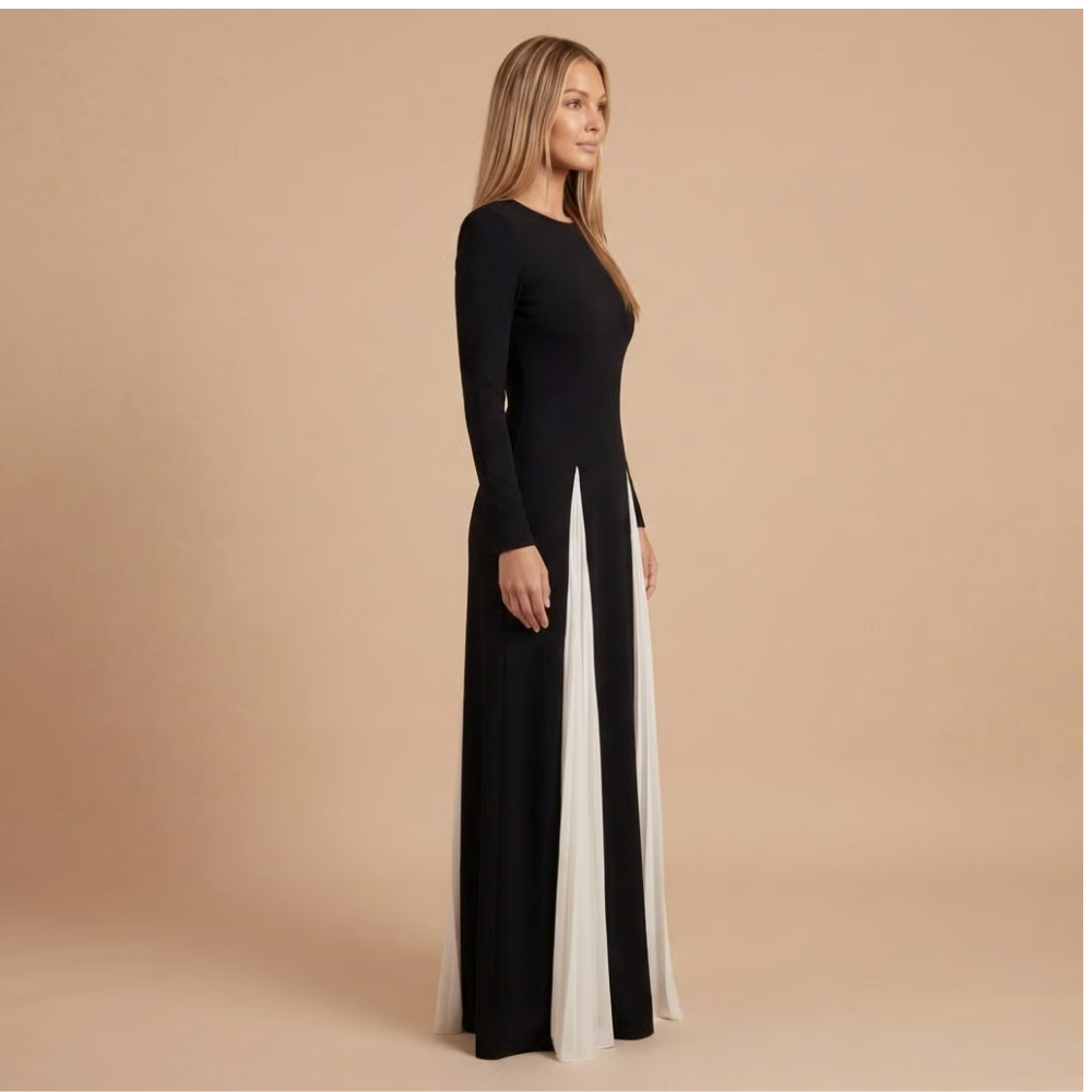 Women's Wedding Guest Colorblock Sweetheart Maxi Dress