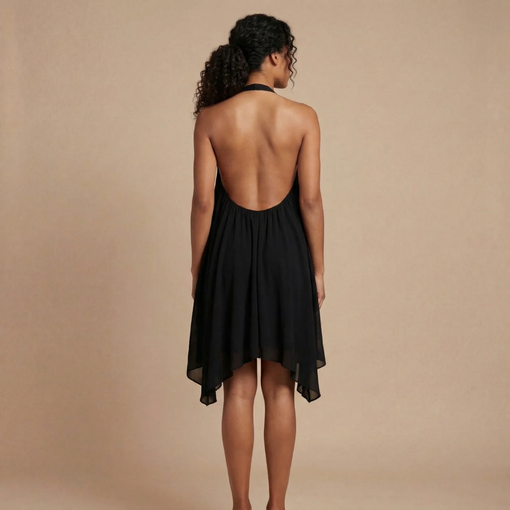 Women's Summer Halter Flowy Mini Dress