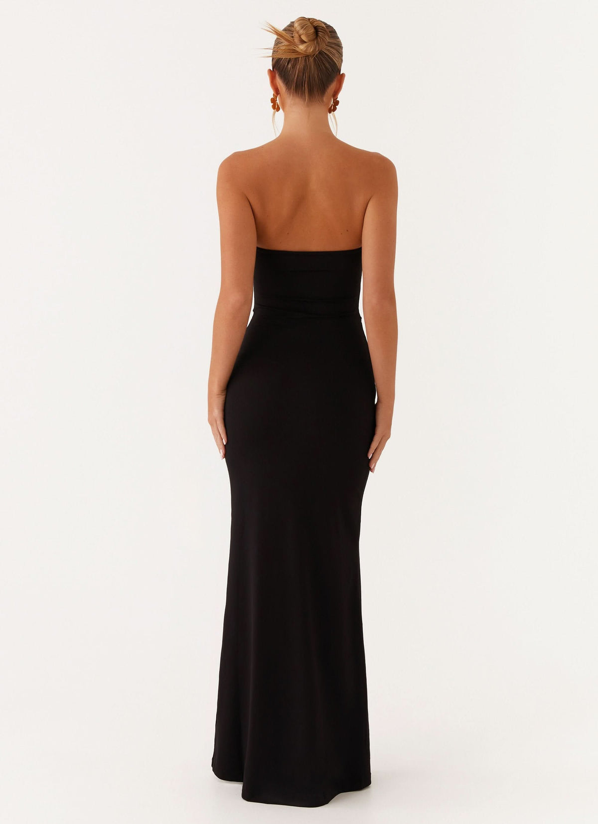 Women's Prom Strapless Cutout Bodycon Maxi Dress