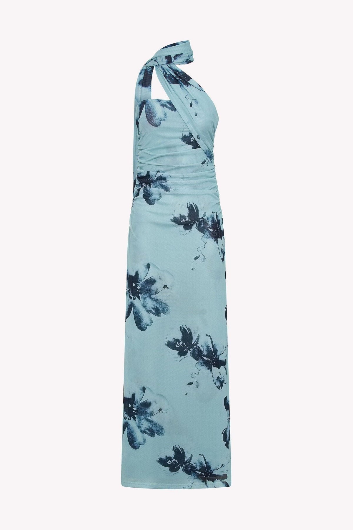 Women's Wedding Guest Floral Halter Maxi Dress