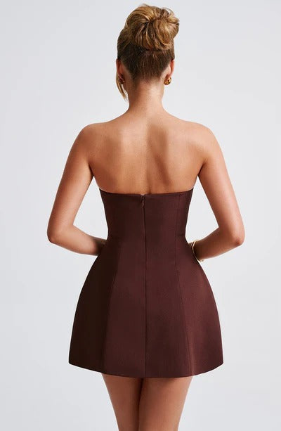 Women's Cocktail Strapless Bubble Mini Dress