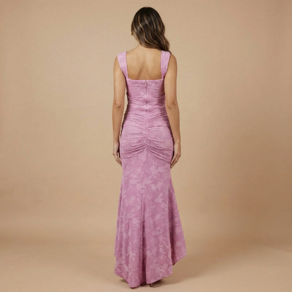 Women's Wedding Guest High Low Corset Maxi Dress