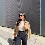 Minimalistyczna Krótka Kurtka