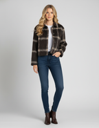 Krótkie w kratę kurtka