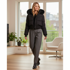 Krótkie luksusowe puchowe kurtki