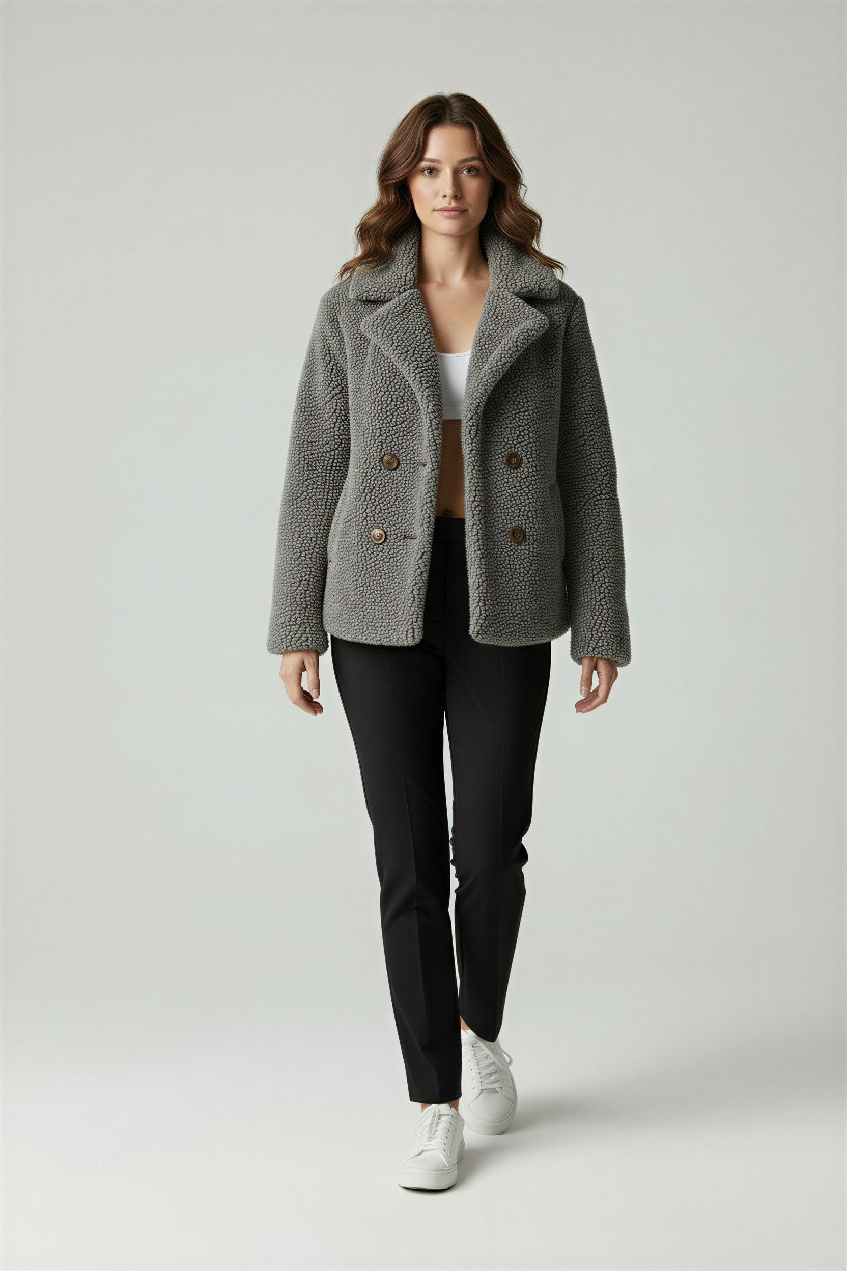 Miękka Sherpa Zimowa Kurtka