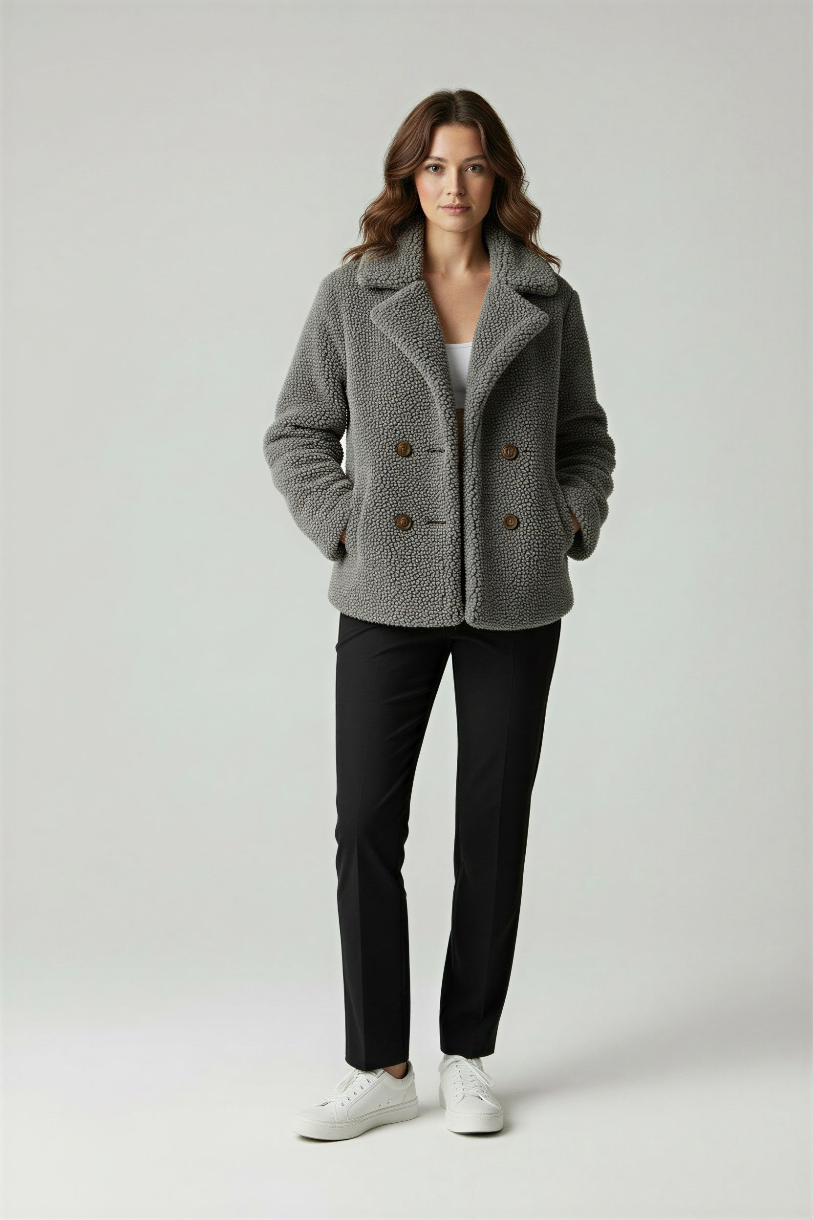 Miękka Sherpa Zimowa Kurtka