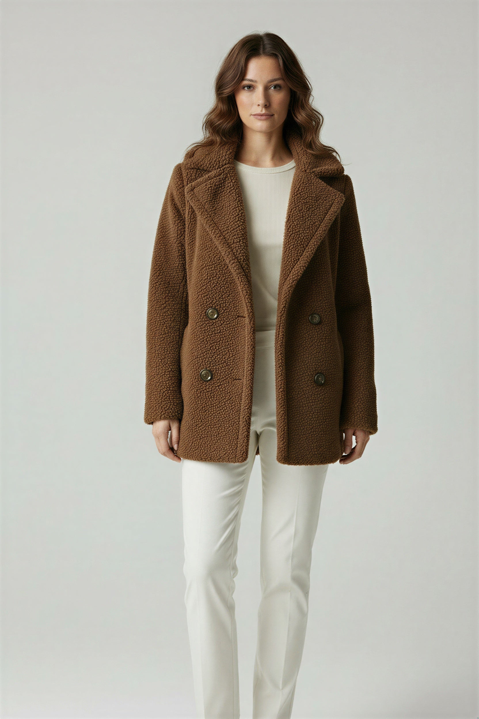 Miękka Sherpa Zimowa Kurtka