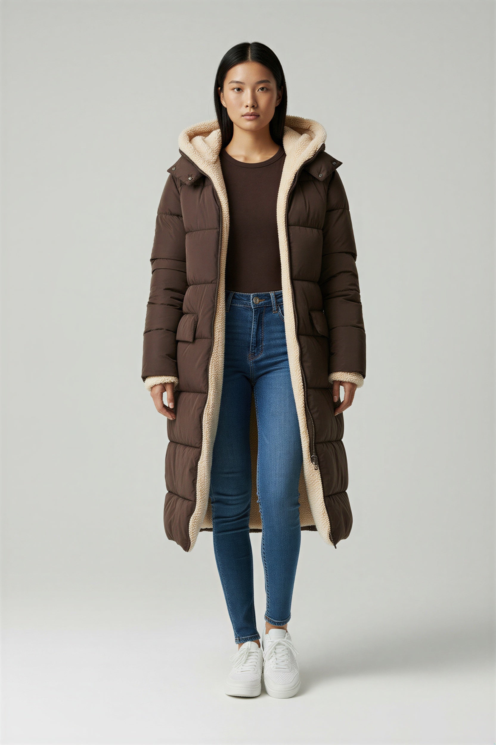 Puchowa kurtka odwracalna na każdą porę roku