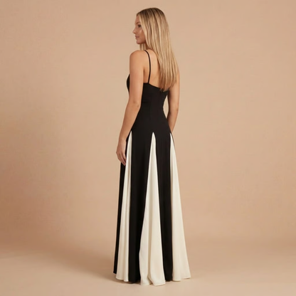 Women's Wedding Guest Colorblock Sweetheart Maxi Dress