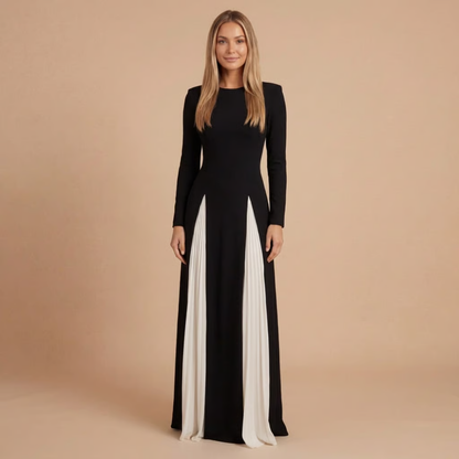 Women's Wedding Guest Colorblock Sweetheart Maxi Dress