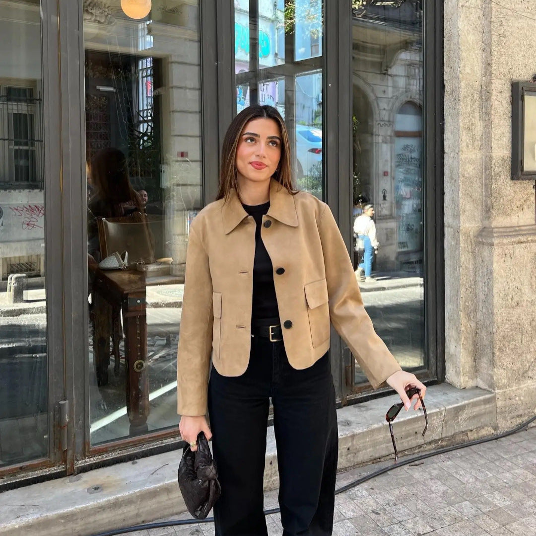 Minimalistyczna Krótka Kurtka