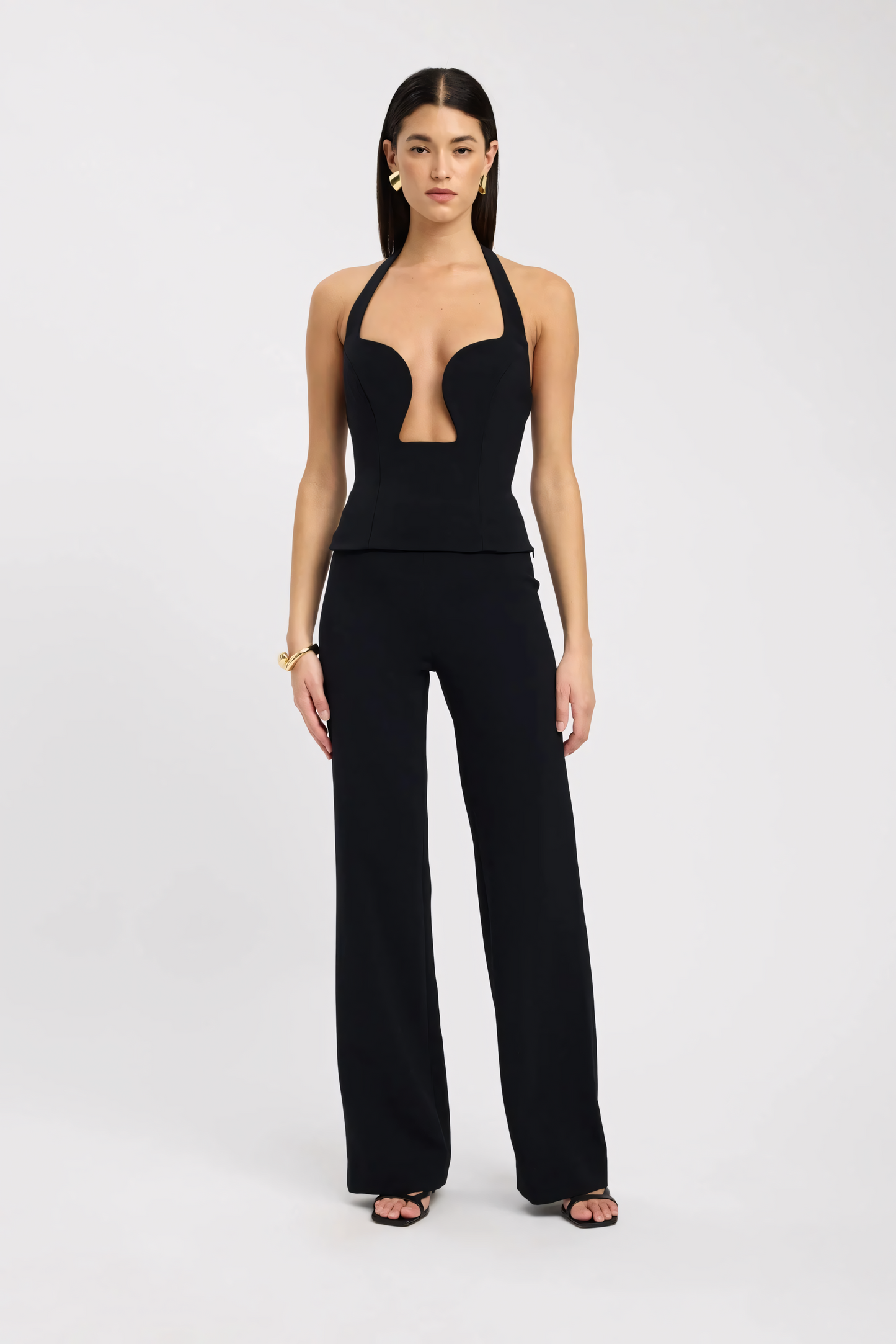 Women's Cocktail Halter Sweetheart Plunge Bustier Top