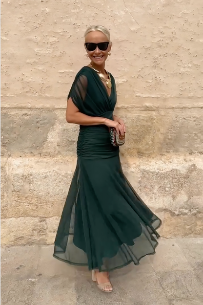 Women's Cocktail Off Shoulder Floral Maxi Dress