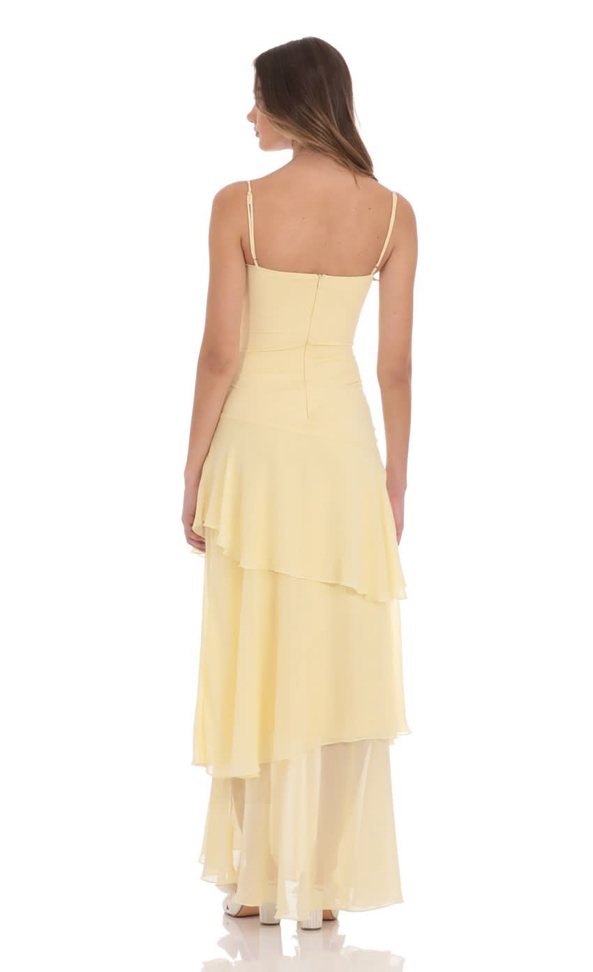 Women's Wedding Guest Sweetheart Ruffle Maxi Dress