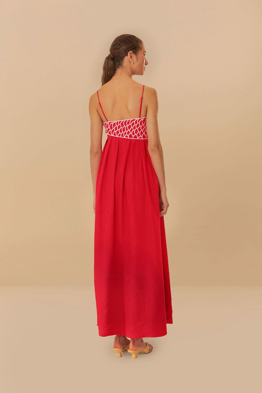 Women's Summer Fish Print Spaghetti Strap Maxi Dress