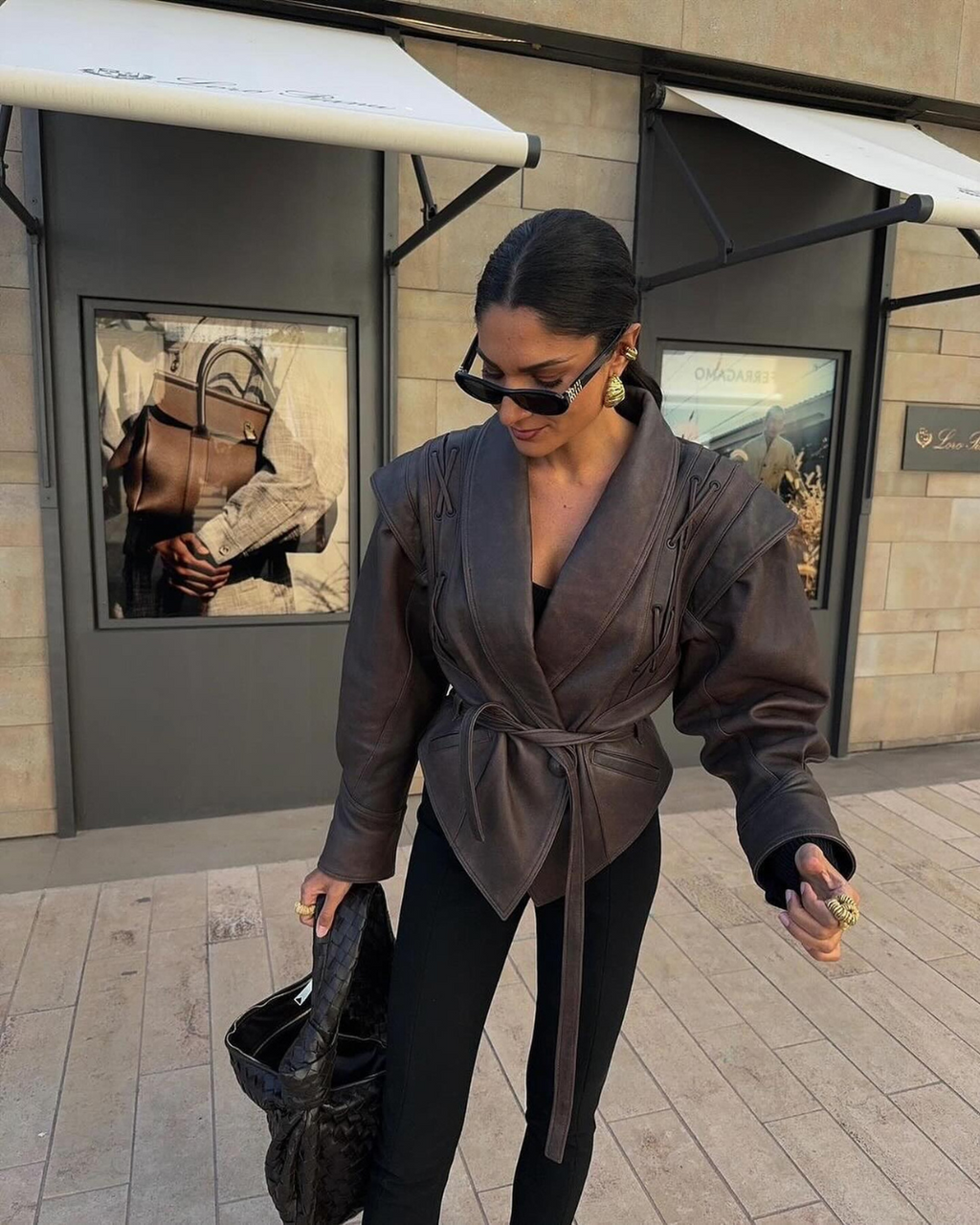 Luksusowa kurtka z ekoskóry