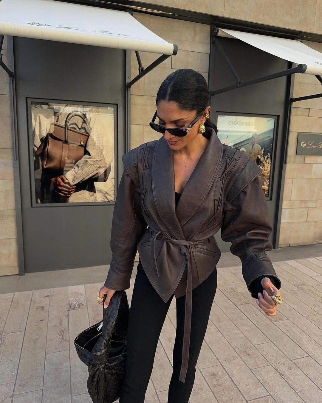 Luksusowa kurtka z ekoskóry