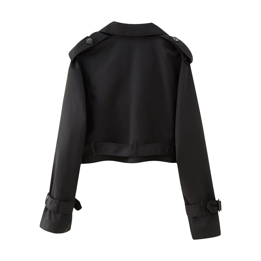 Krótka Klasyczna Kurtka Trench