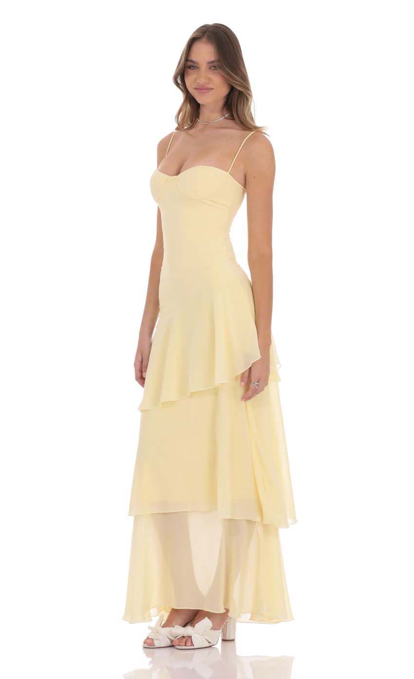 Women's Wedding Guest Sweetheart Ruffle Maxi Dress