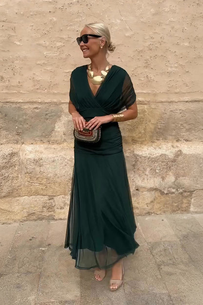Women's Cocktail Off Shoulder Floral Maxi Dress