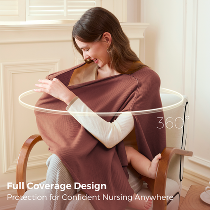 Women's Lightweight Knit Nursing Cover Poncho with Window