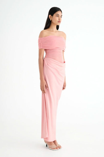 Women's Wedding Guest Off Shoulder Maxi Dress