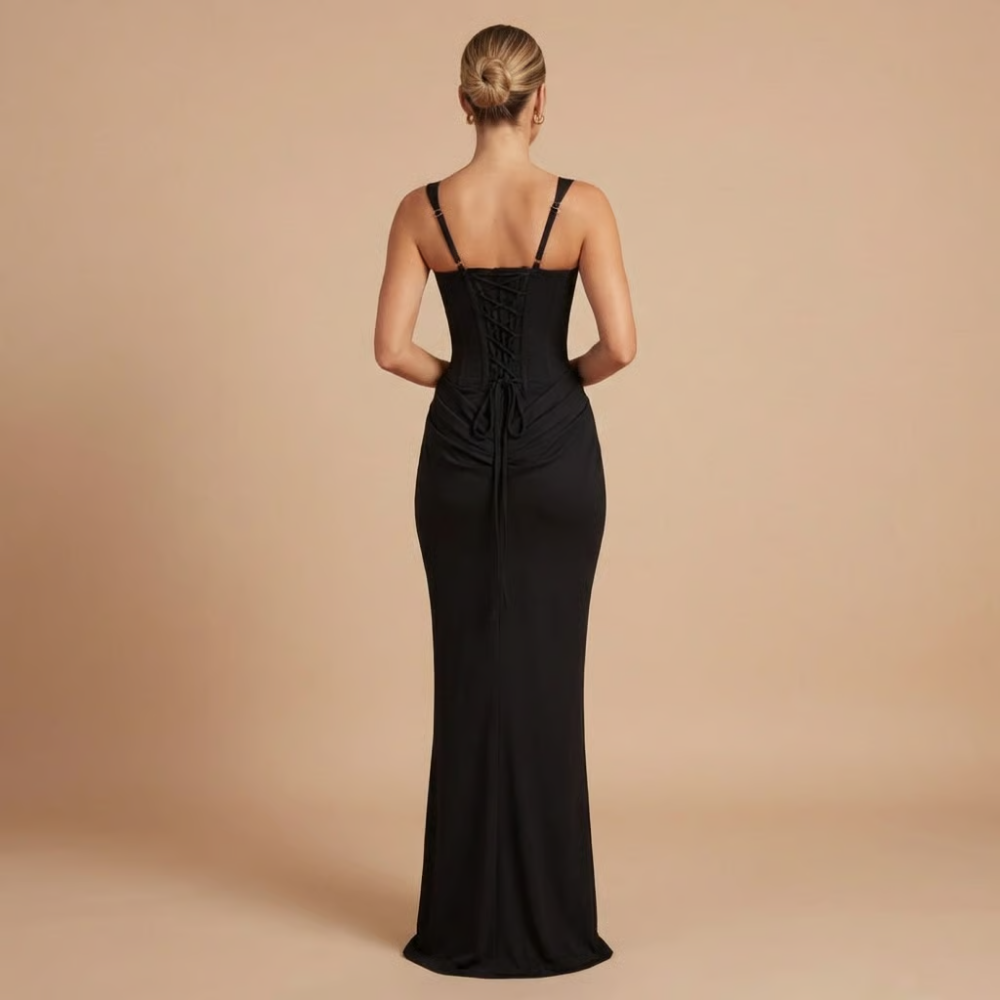 Women's Cocktail Square Neck Ruched Mini And Maxi Dress