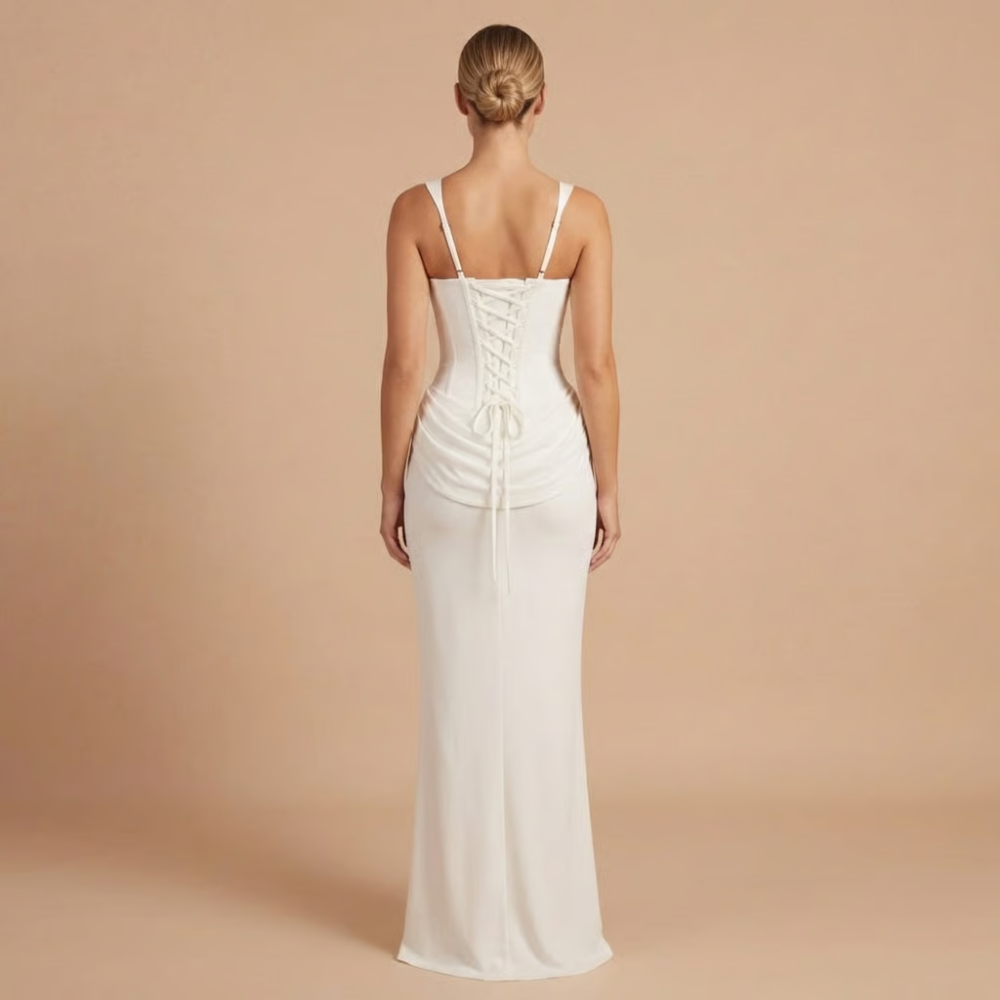 Women's Cocktail Square Neck Ruched Mini And Maxi Dress