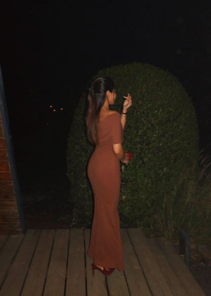 Women's Formal One Shoulder Maxi Bodycon Dress