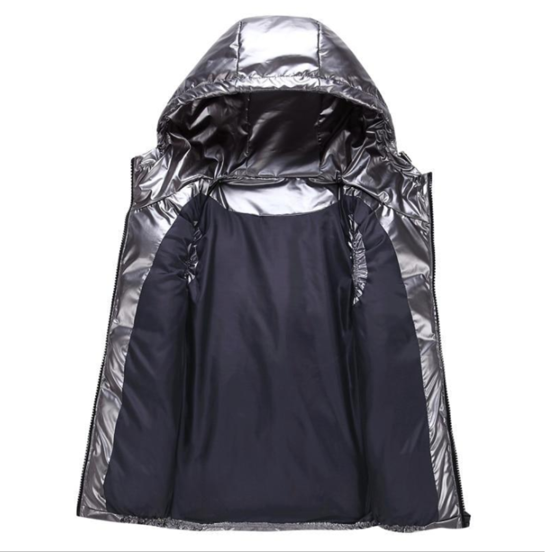 Lśniąca kamizelka puchowa