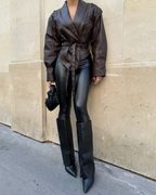 Luksusowa kurtka z ekoskóry