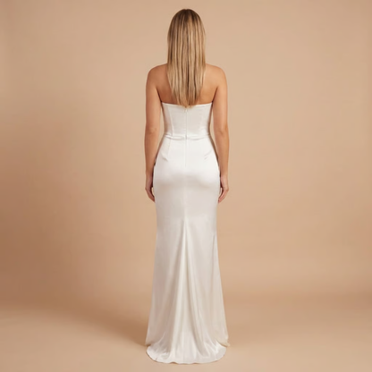 Women's Cocktail Strapless Corset Maxi Dress