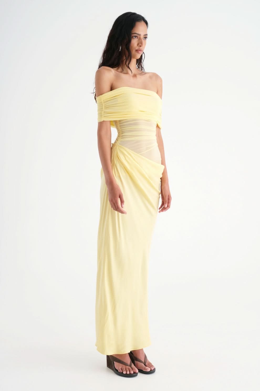Women's Wedding Guest Off Shoulder Maxi Dress