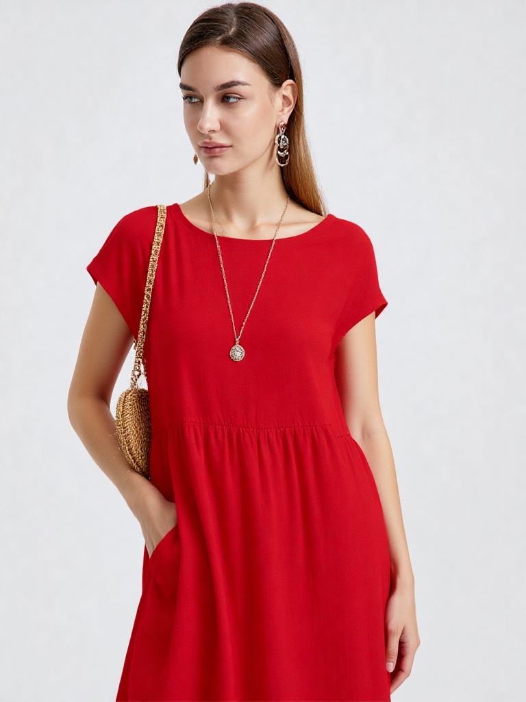 Letnia Sukienka z Kieszeniami