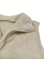 Przytulny Teddy Zip Gilet