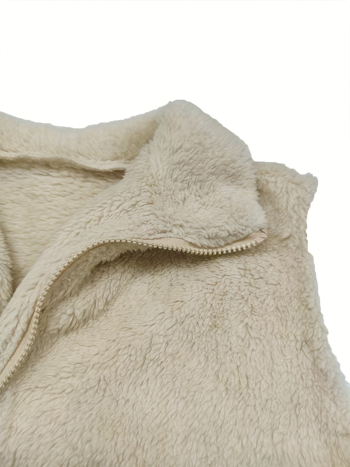 Przytulny Teddy Zip Gilet