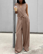 Nowoczesny Dwuczęściowy Zestaw w Prążki