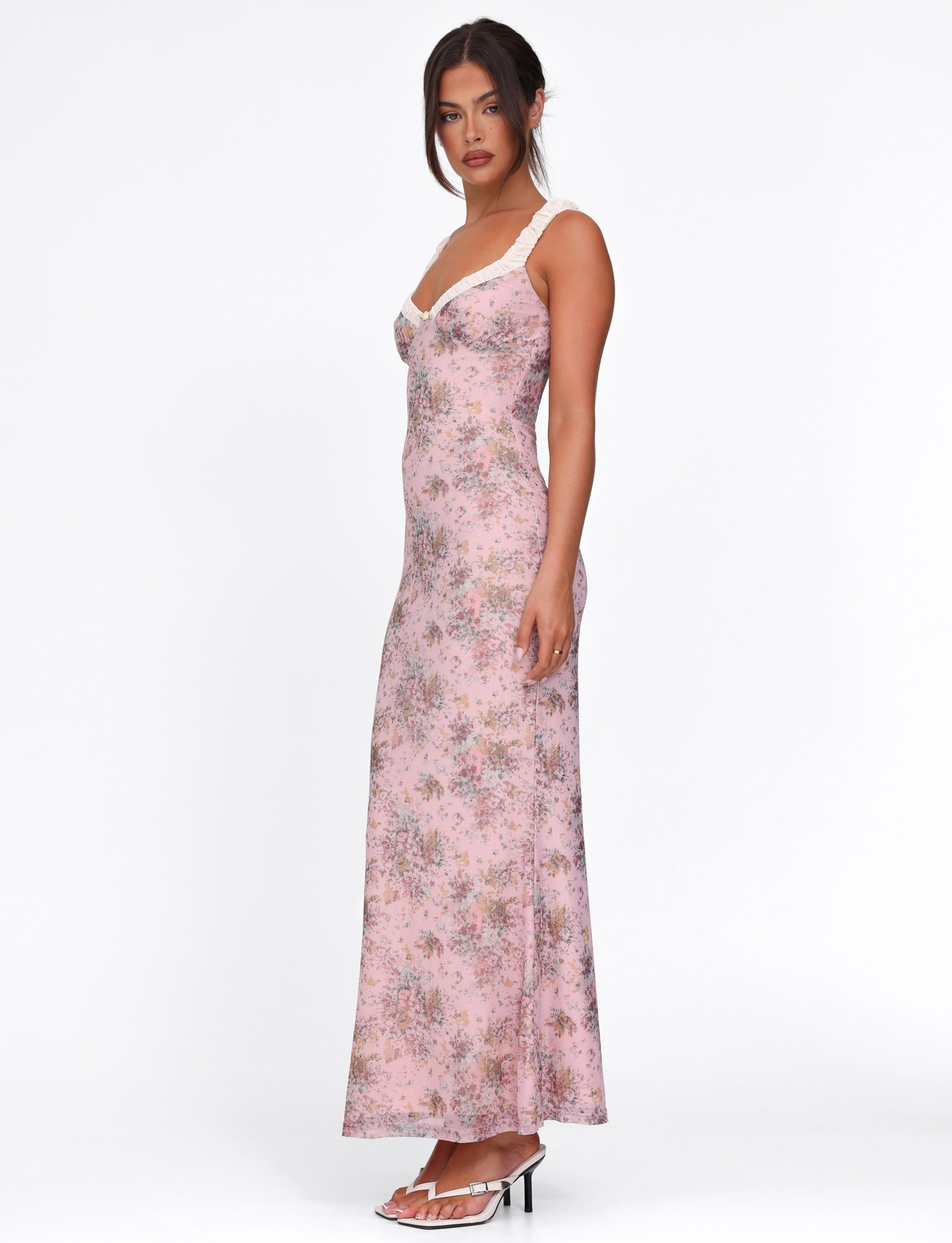 Women's Wedding Guest Floral V Neck Maxi Dress