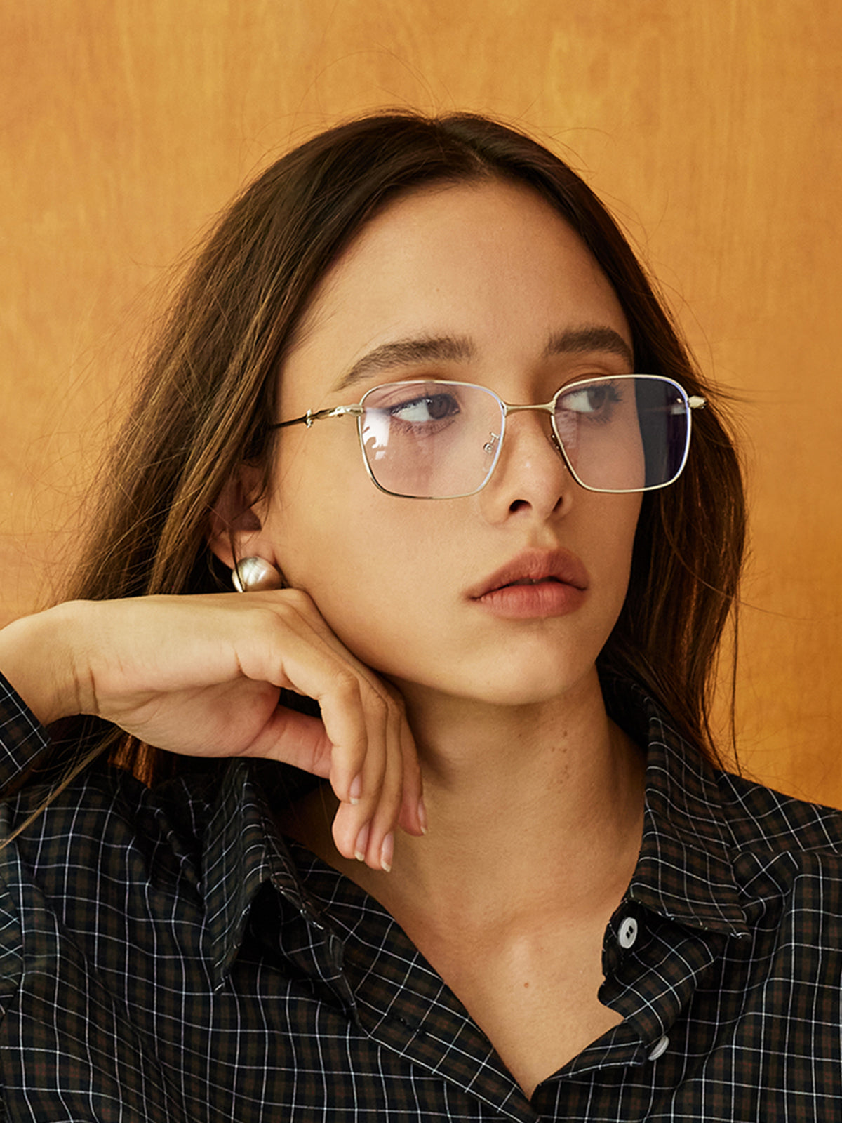 Srebrne Minimalistyczne Okulary Optyczne