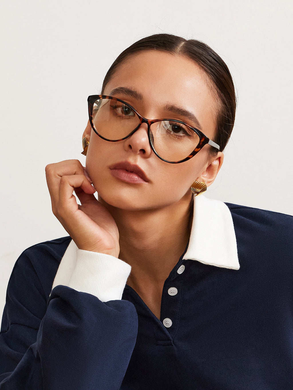 Havana Cat-Eye Okulary optyczne