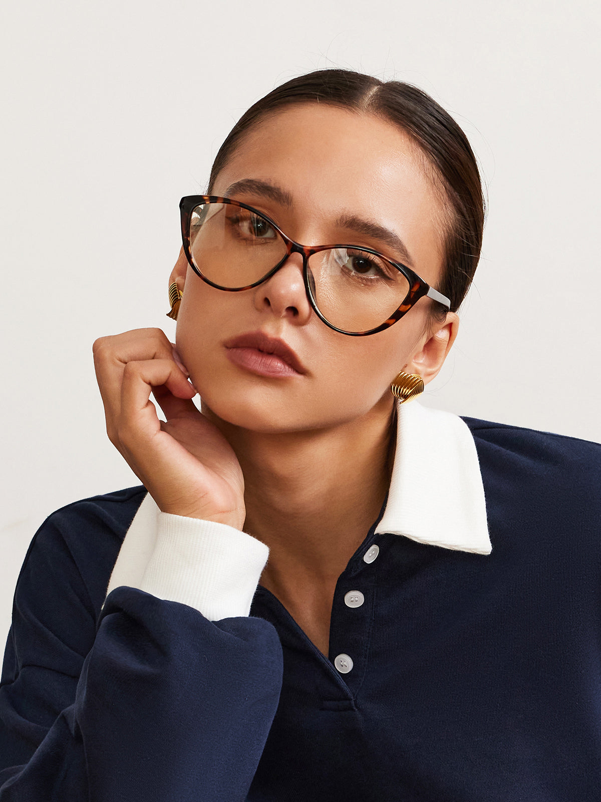 Havana Cat-Eye Okulary optyczne