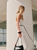 Letnia Sukienka Maxi z Teksturowanym Wykończeniem