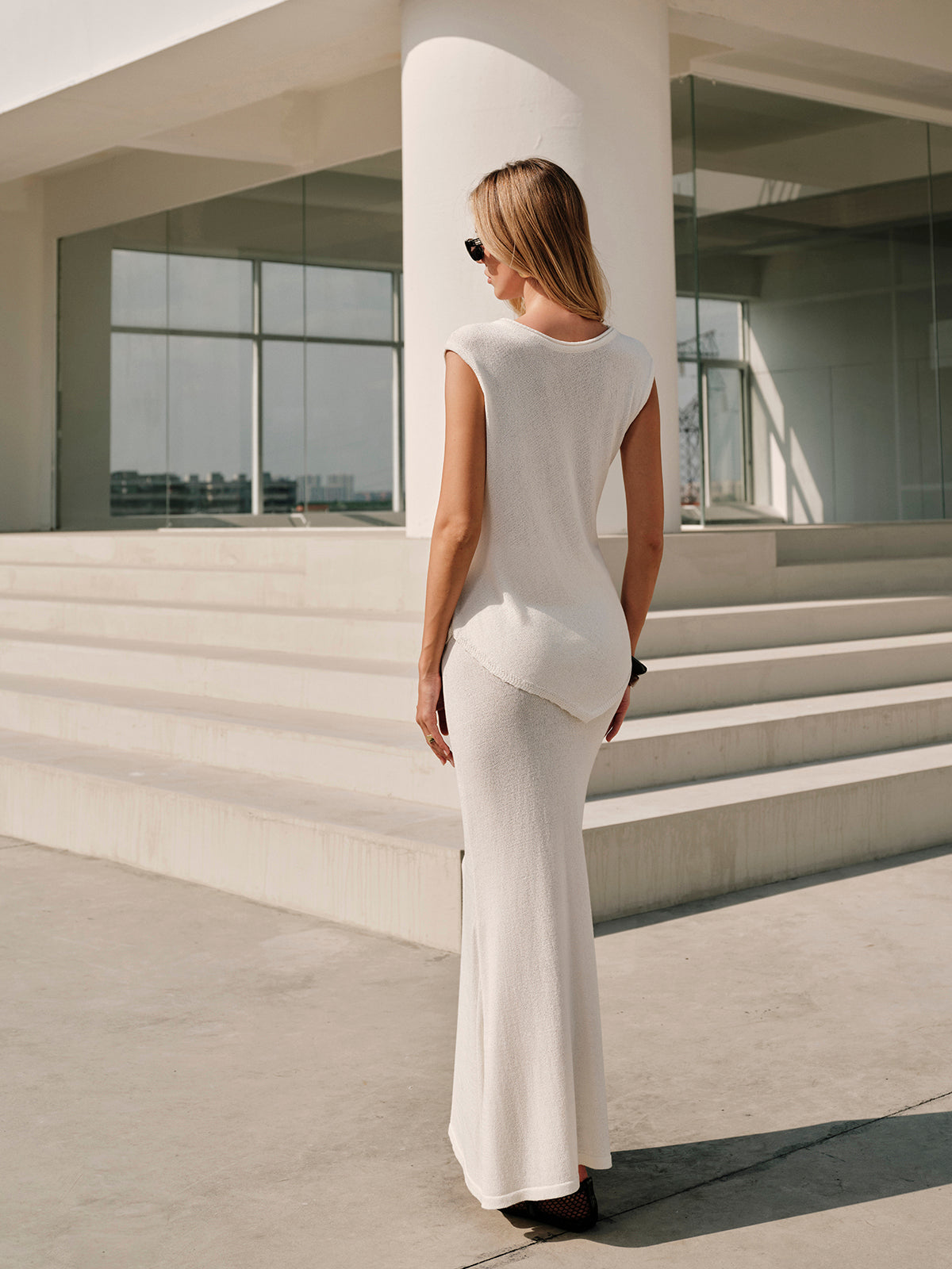 Letnia Sukienka Maxi z Teksturowanym Wykończeniem