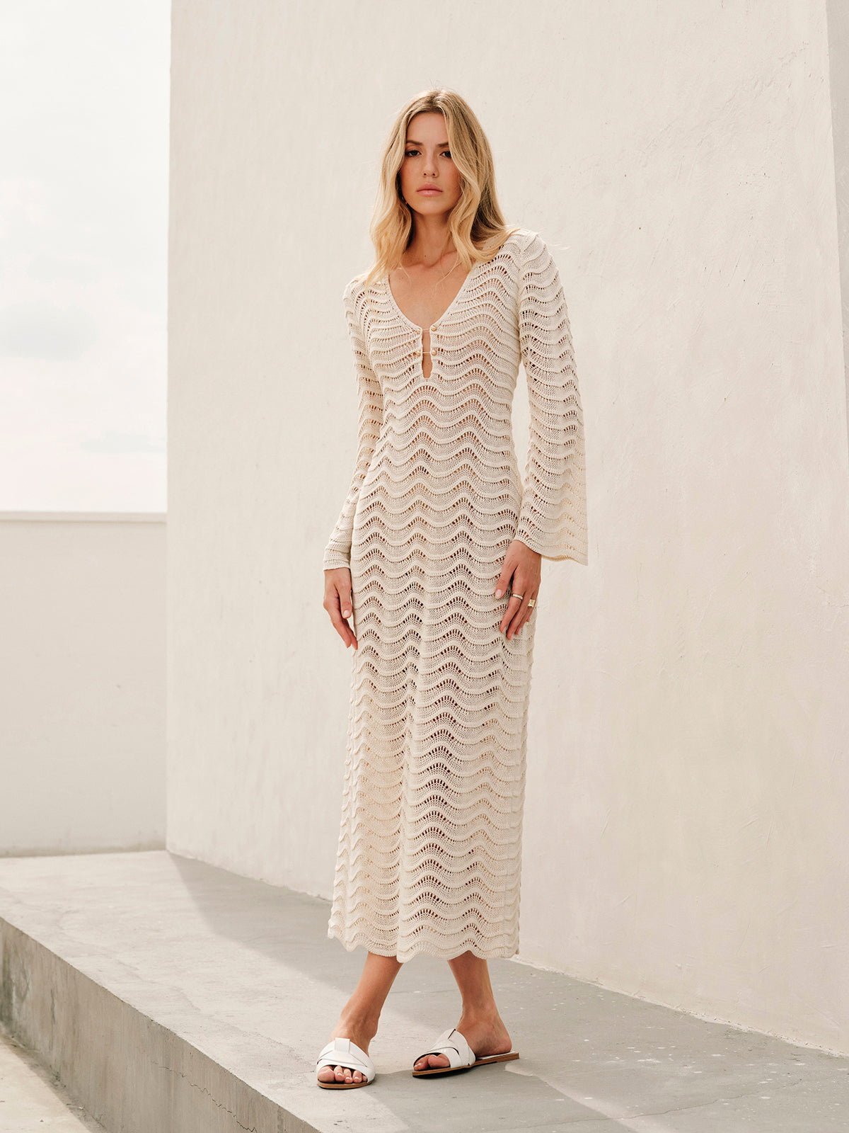 Szydełkowa maxi sukienka