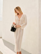 Szydełkowa maxi sukienka