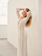 Szydełkowa maxi sukienka