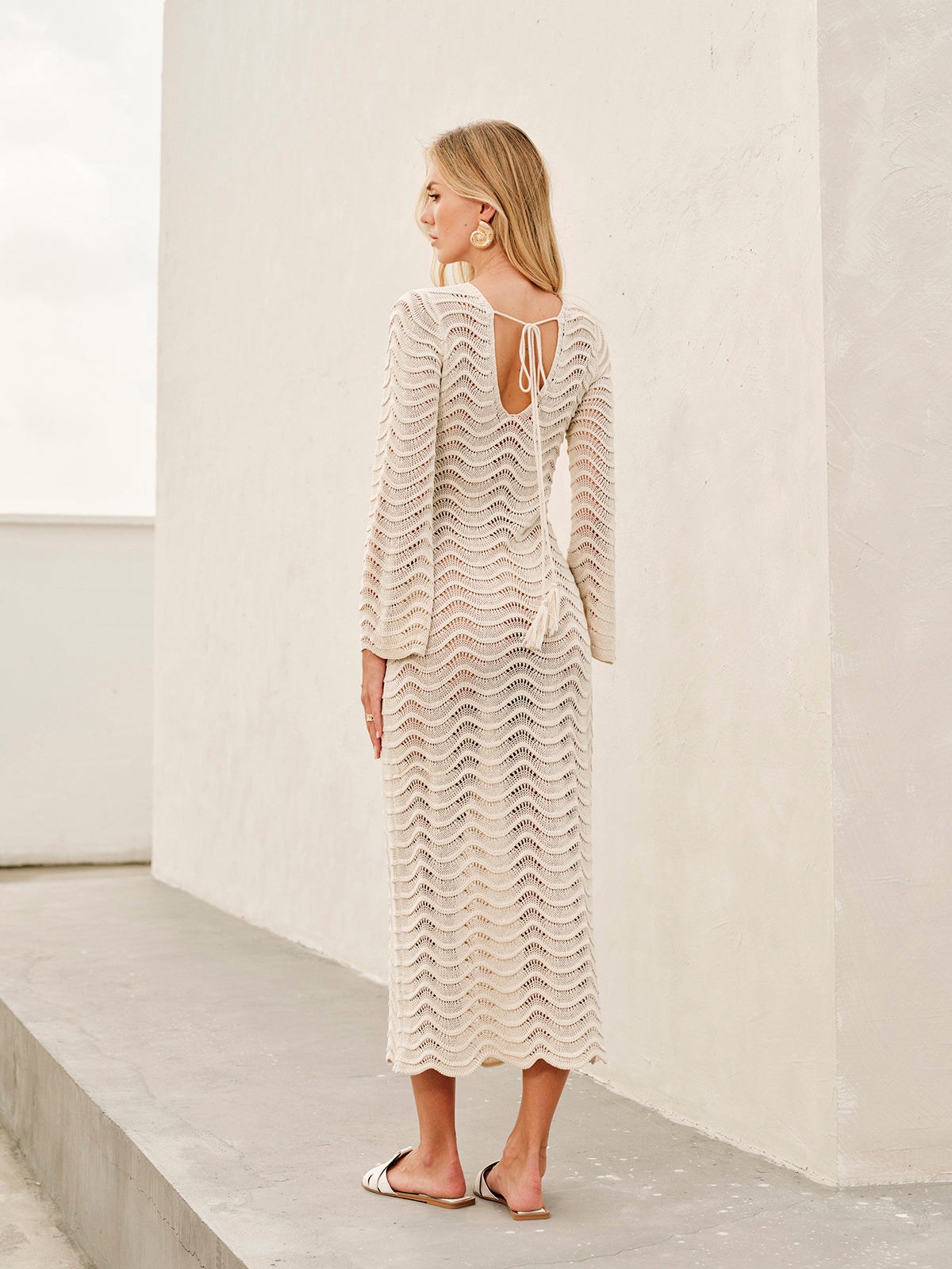 Szydełkowa maxi sukienka