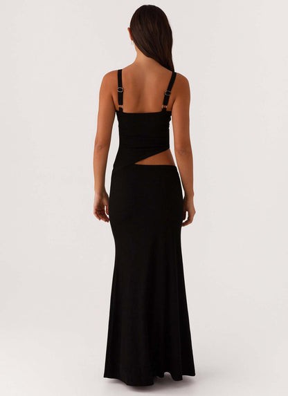 Women's Cocktail Cutout V Neck Maxi Dress