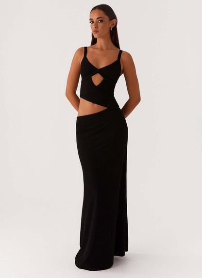 Women's Cocktail Cutout V Neck Maxi Dress